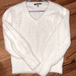 Fuzzy white sweater